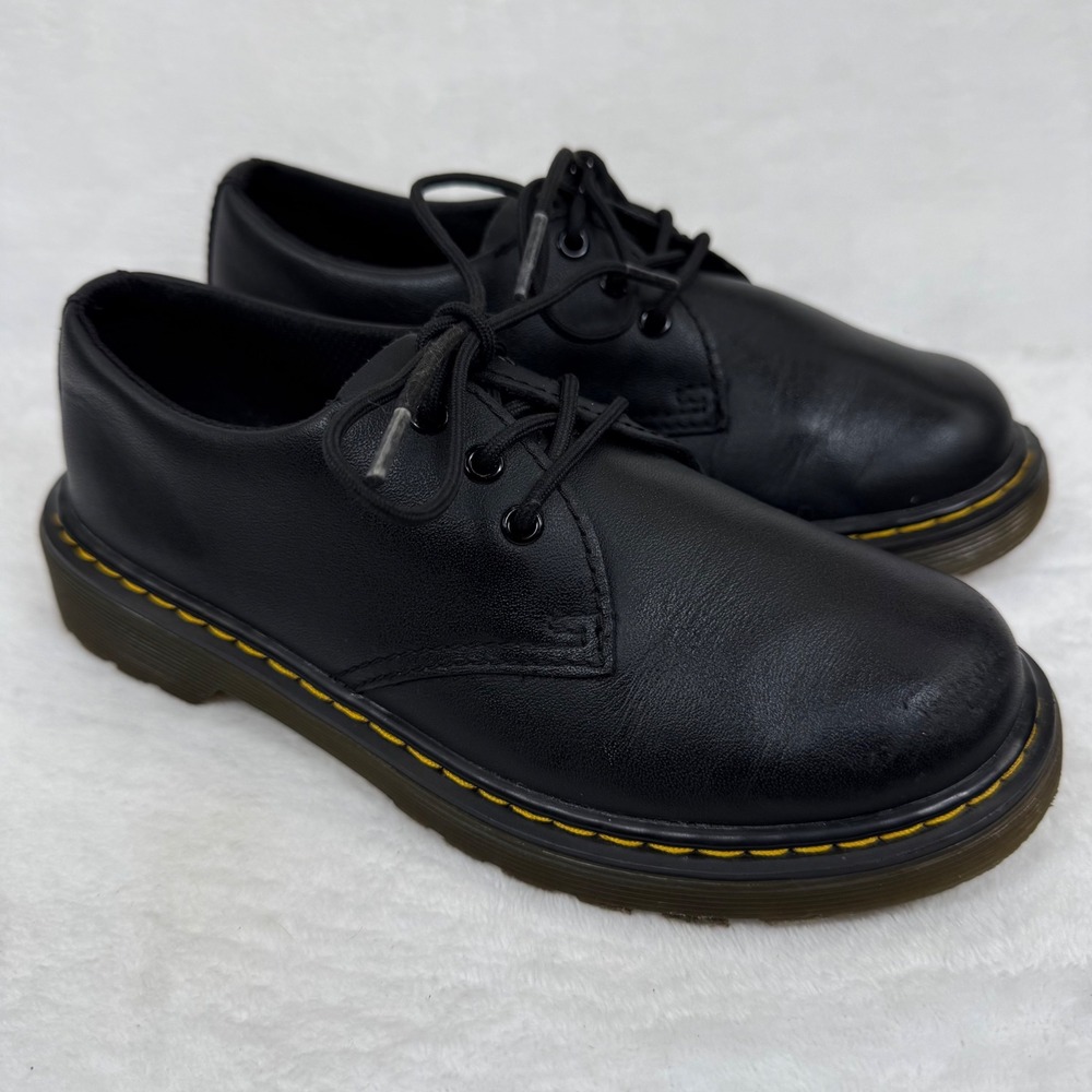 Dr. Martens 1461 Junior Black Leather Lace Up Oxford Shoes Kids Classic Sz 2